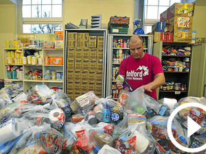 Supporting image for story: Telford Food Bank hands out Christmas cheer to families