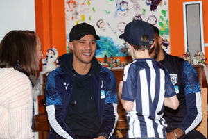 Kieran Gibbs with William Bayley. Photo: AMA