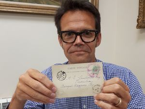 Supporting image for story: Postcard from world’s first official airmail flight in India is set to land at Staffordshire auction