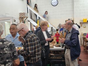 Wendy Morton MP at the open house at the new bigger and improved Aldridge Shed