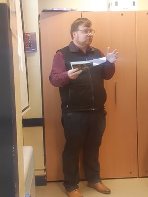 Andrew Rogers explains Shropshire Homes' proposal after the developer submitted plans to build 40 houses off Teal Drive in Ellesmere. Picture: LDRS