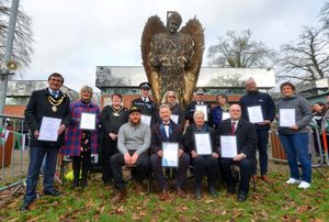 The Knife Angel in Newtown  