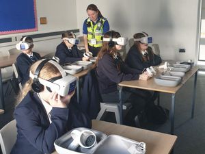 Supporting image for story: Officers in Staffordshire use VR headsets to promote anti-knife education for campaign