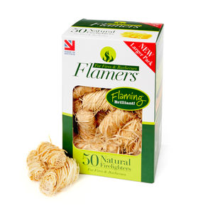 Fire starter: Flamers – 50 natural firelighters, £4.99, certainlywood.co.uk