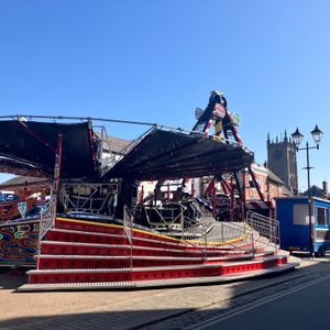 The fair being set up on Friday (Picture Ludlow Town Council)