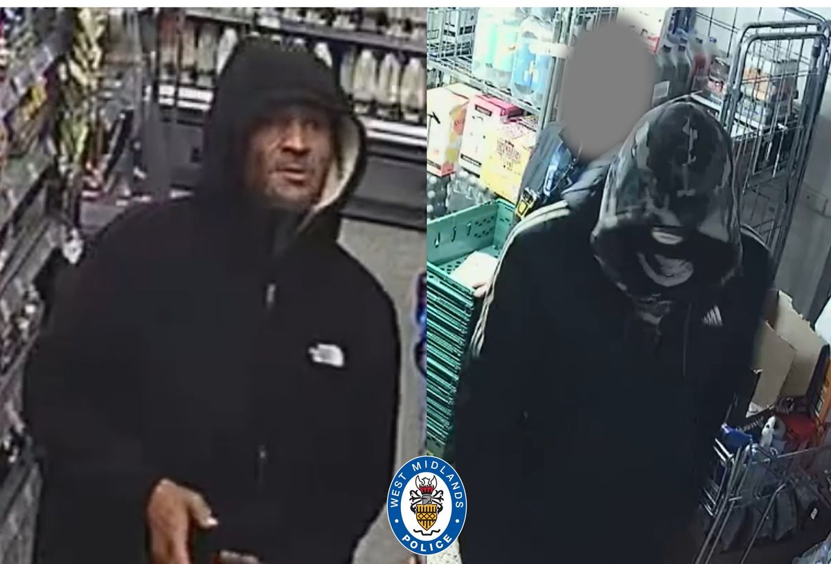 Two hooded men sought by police investigating Sandwell store robbery
