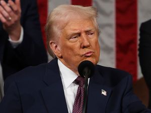 President Donald Trump addresses a joint session of Congress