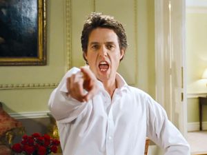 Supporting image for story: Hugh Grant says Love Actually’s Downing Street dance scene is ‘excruciating’