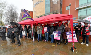 Wolverhampton University staff take strike action