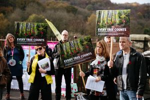 The Cop27 protest march in Ironbridge  