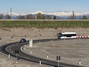 Supporting image for story: A road surface that can charge electric vehicles on the move is being tested in Italy