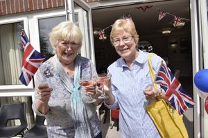 Staff and residents at Churchill Retirement Living celebrate the Jubilee with a tea party