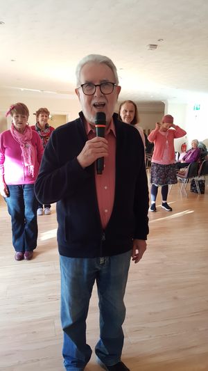 Members enjoyed line dancing before learning how to play whist