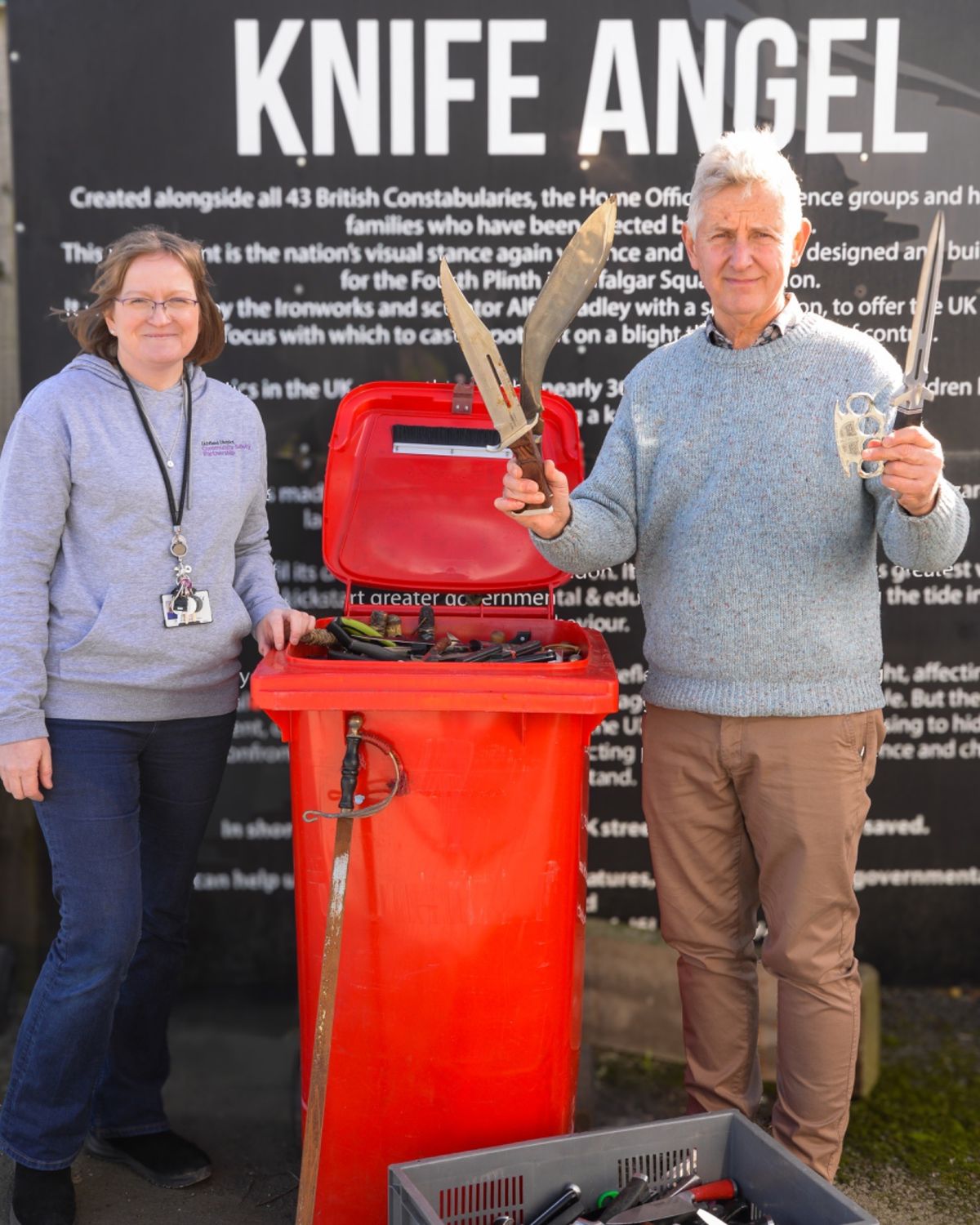 British Ironwork Centre accepts 4,000 knives taken off citys streets in Knife Angel campaign British Ironwork Centre accepts 4,000 knives taken off citys streets in Knife Angel campaign