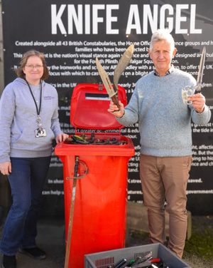 Yvonne James from Lichfield District Council and Clive Knowles, chairman of the British Ironwork Centre.