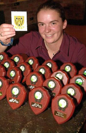 Shields of honour – Mowling with awards.