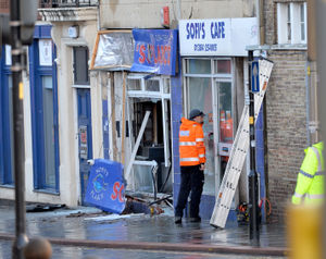 The aftermath of the crash in Castle Street