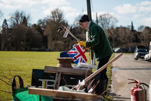 The clean-up operation at West Mid Showground