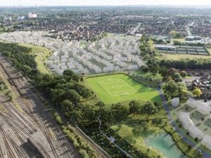 Artist's impression of how the Friar Park urban village will look