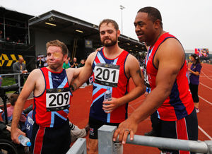 Ricky Furgusson, left, at the 2014 Invictus Games.