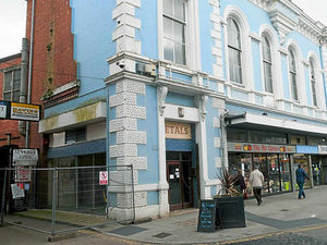 Supporting image for story: Newport market hall cordoned off as brickwork falls to the ground