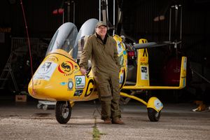 The pilot stopped off at Sleap Airfield in Wem
