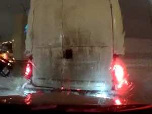 Supporting image for story: Low-speed bump in the snow results in a hilarious reaction from Canadian driver