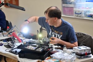 Menders got stuck into fixing various items