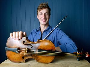 Supporting image for story: Priceless violin loaned to Shropshire musician for his debut album