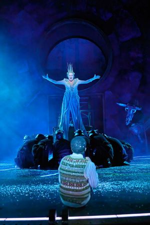 Katy Stephens offers the performance of the evening as the evil White Witch.