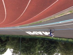 International cyclist Alistair Fielding trains at Halesowen during lockdown