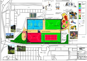 Option two features four smaller sports pitches