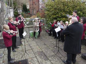 Knighton Town Silver Band played during the service. jimsaunders.co.uk