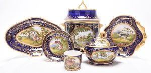 The Coalport ‘Animal Service’ pieces consigned for auction in October.