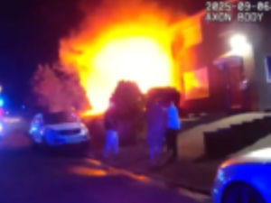 Supporting image for story: Mother and child escape home after car set on fire and blaze spread to house