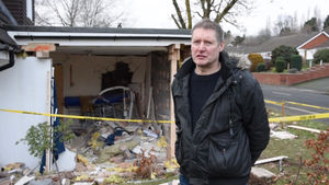 Lee Anderton outside the house in Ribbesford Drive, Stourport-on-Severn