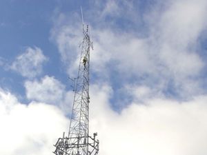 Supporting image for story: False alarm declared after reports of man climbing mast near Ludlow