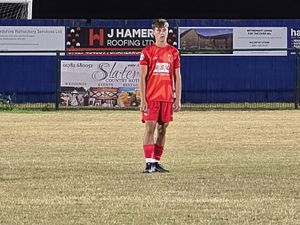 Supporting image for story: Market Drayton Town teen graduate praised after striking winner minutes into debut