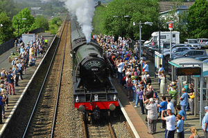 Supporting image for story: Pictures and video: Flying Scotsman steams into Shropshire