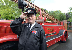 Vernon Fisher in front of the truck