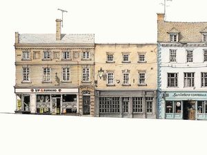 Supporting image for story: Intricate Shrewsbury drawing is a pretty picture of a moment in time