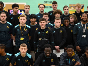 Supporting image for story: Wolves midfielder Luke Cundle pays special visit to Wolverhampton College