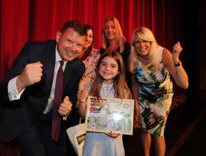 Design and Ad 2017, at Wolverhampton Grand Theatre, winner Erin Weston, from Glynne primary school..