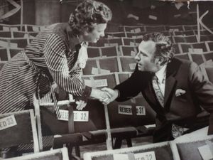 John Stonehouse with 'first lady', Harold Wilson's wife Mary, at the Labour Party conference