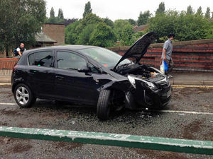 Supporting image for story: Three-car crash closes main route in Wednesfield