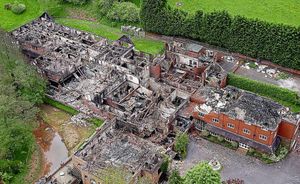 Aerial shots revealed the true devastation of the arson attack