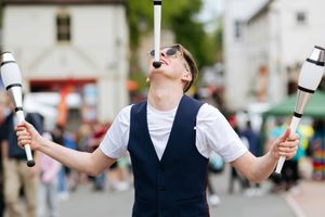 Tommy J was part of with street performers and entertainers for the high street celebrations day