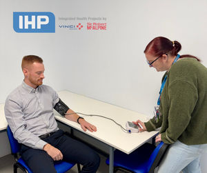 Sam Pollitt, IHP Construction Manager and Fiona Wood, Community Wellbeing Outreach Officer.