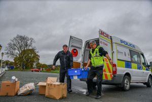 Vince Parker, volunteer police support officer and cadet leader (left) and Donald Goudi, volunteer police support supervisor (right)