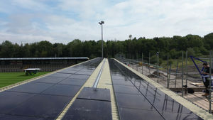 More solar panels have been installed at Keys Park. Picture: Hednesford Town